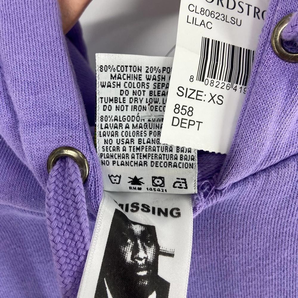 Cross Colors Black Lives Are Loved Purple Graphic Cropped Hooded Sweatshirt XS - Picture 6 of 7